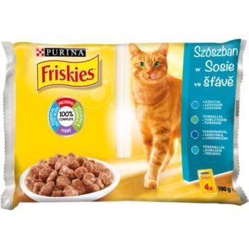 Friskies Salmon/tuna/sardine/cod in sauce 4x85 g kép
