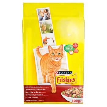 Friskies Adult száraz macskaeledel - marhával, csirkével és zöldségekkel 10 kg kép