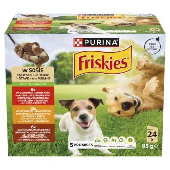 Friskies szószos válogatás nedves kutyaeledel 4 x (24 x 85 g) kép