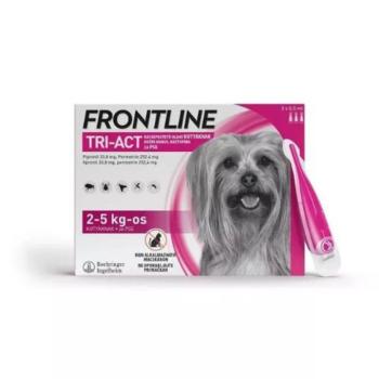 Frontline Tri-Act Rácsepegtető Oldat Kutyáknak 2-5kg 3X kép