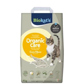 Gimcat Biokat's Organic Care Corn Fibres - kukorica és növényi rost alapú macskaalom 4 kg kép