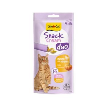 Gimcat Snack Cream Duo jutalomfalat macskáknak - csirke, sütőtök 6 x 15 g kép
