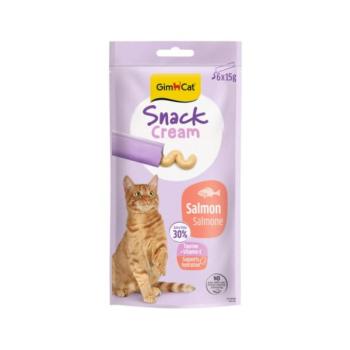 GimCat Snack Cream jutalomfalat macskáknak - lazac 6 x 15 g kép