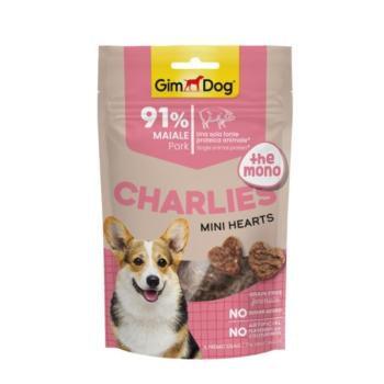 GimDog Charlies The Mono Mini Hearts jutalomfalat - sertés, szív alakú 70 g kép