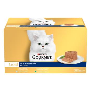 Gourmet Gold Mousse pástétom mix - csirke, pulyka, tonhal nyúl 48 x 85 g kép