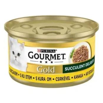 GOURMET GOLD Succulent Delights Csirkével nedves macskaeledel 12x85g kép