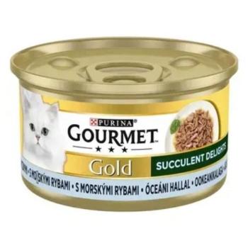 GOURMET GOLD Succulent Delights Óceáni hallal nedves macskaeledel 12x85g kép