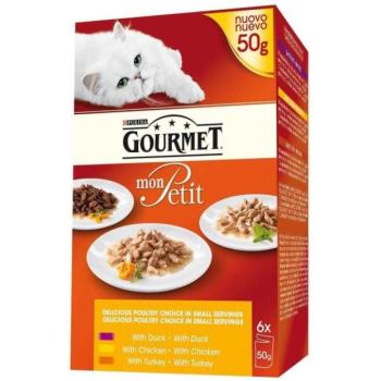 Gourmet Mon Petit duck, chicken & turkey 6x50 g kép
