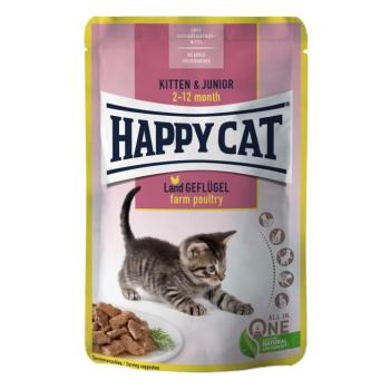 Happy Cat Kitten & Junior Land Geflügel alutasakos eledel - Baromfi 2 x 20 x 85 g kép