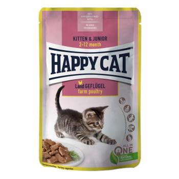 Happy Cat Kitten & Junior Land Geflügel alutasakos eledel - Baromfi 85 g kép