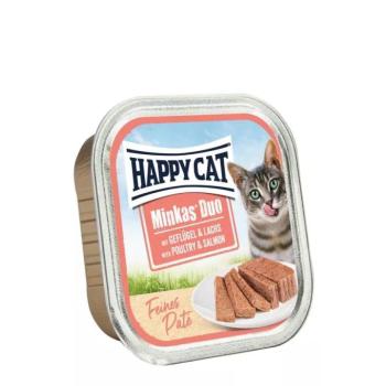 Happy Cat Minkas Duo - Baromfi és lazac 16 x 100 g kép