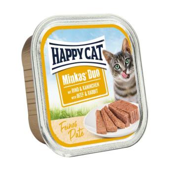 Happy Cat Minkas Duo paté - Marha és nyúl 16 x 100 g kép