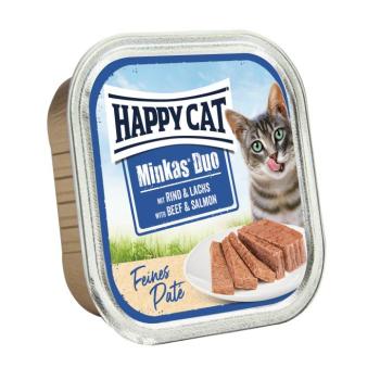 Happy Cat Minkas Duo paté - Marha és vadlazac 16 x 100 g kép