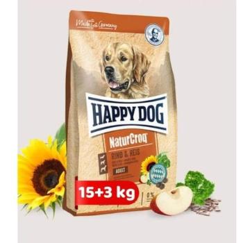 Happy Dog NaturCroq Rind & Reis 15+3kg kutyatáp kép