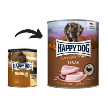 Happy Dog Texas Pur Pulykahúsos konzerv 6x800 gr kép