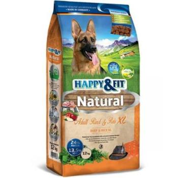 Happy&Fit Natural Adult Rind&Reis XL 2x12kg kutyatáp kép