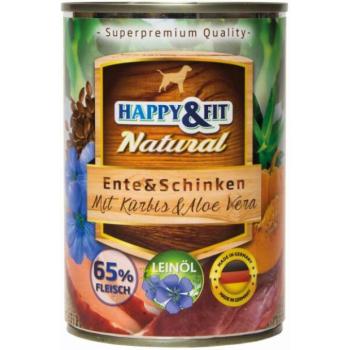Happy&Fit Natural Dog Canned Duck & Ham with Pumpkin & Aloe Vera 400 g