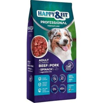 Happy&Fit Professional Adult beef, pork, spinach & broccoli 19 kg kép