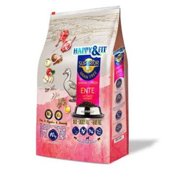 Happy&Fit Superior Grain Free Hipoallergén (kacsa, halolaj, alma) 2x10 kg kép