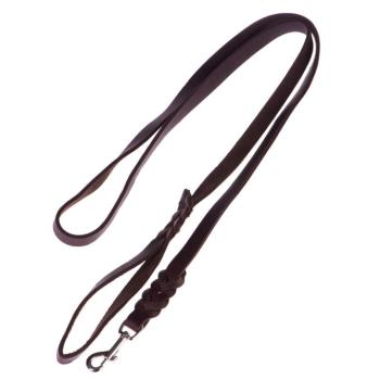 Heim póráz fonott résszel, barna - 200 cm hosszú, 18 mm széles kép