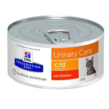 Hill's Prescription Diet c/d Multicare Urinary Care macskatáp - konzerv 156 g kép