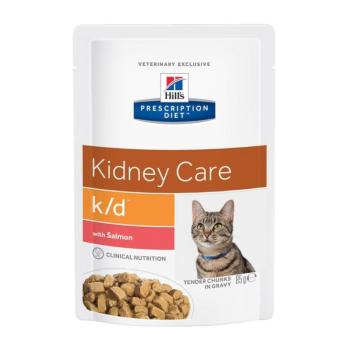 Hill's Prescription Diet k/d Kidney Care macskatáp, lazac - alutasakos 12 x 85 g kép
