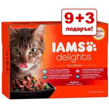 Iams Delights Sea Collection in gravy 12x85 g kép
