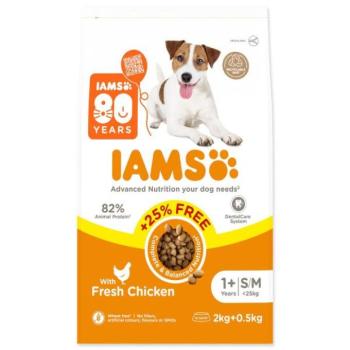 IAMS Dog Adult Small & Medium Chicken 2kg + 500g INGYEN kép