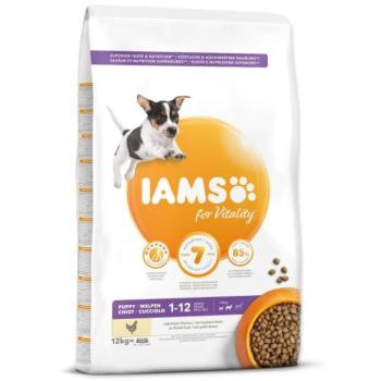IAMS kiskutya kis és közepes csirke 12 kg kép