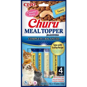 Inaba Cat Churu Meal Topper nedves macskaeledel - tonhal, kagyló 4 x 14 g