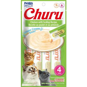 Inaba Cat Churu Püré - csirke, fésűkagylóval 4 x (4 x 14 g) kép