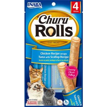 Inaba Cat Churu Rolls - tonhal, fésűkagylóval 4 x 10 g kép