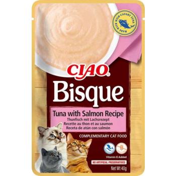 Inaba Cat Ciao Bisque krémes püré macskaeledel - tonhal, lazac 40 g kép