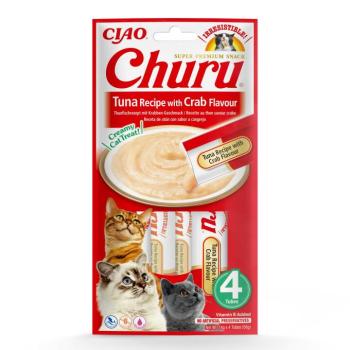 Inaba Cat Ciao Churu krémes macskaeledel - tonhal, rák 4 x (4 x 14 g) kép