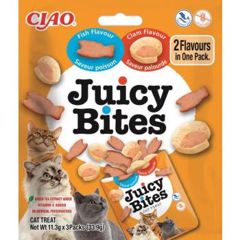 Inaba Cat CIAO Juicy Bites - hal, kagyló 3 x 11,3 g kép