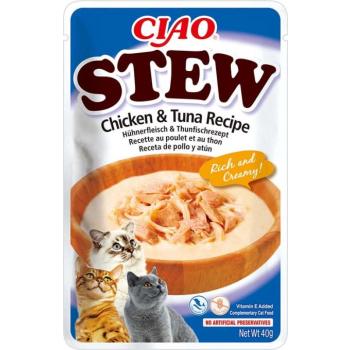 Inaba Cat Ciao Stew krémes ragu macskaeledel - csirke, tonhal 40 g kép