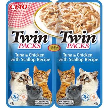 Inaba Cat Ciao Twin Packs zselés macskaeledel - tonhal, csirke, fésűkagyló 3 x (4 x 14 g) kép