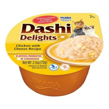 Inaba Cat Dashi Delights nedves macskaeledel - csirke, sajt 4 x 70 g kép