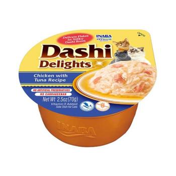 Inaba Cat Dashi Delights nedves macskaeledel - csirke, tonhal 4 x 70 g kép