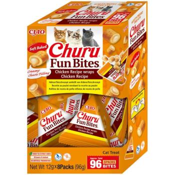 Inaba Ciao Churu Fun Bites – Csirkés töltött wrap falatok 96 g (12g x 8 csomag) kép