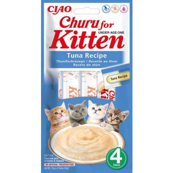 Inaba Ciao Churu Kitten krémes macskaeledel - tonhal 4 x (4 x 14 g) kép