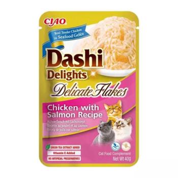 Inaba Dashi Delights Delicate Flakes nedves macskaeledel - csirke lazaccal 40 g kép