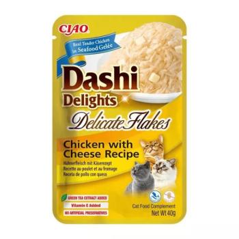 Inaba Dashi Delights Delicate Flakes nedves macskaeledel - csirke sajttal 40 g kép