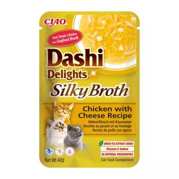 Inaba Dashi Delights Silky Broth nedves macskaeledel - csirke sajttal 40 g