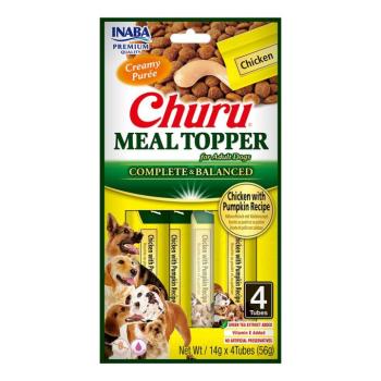 Inaba Dog Churu Meal Topper nedves kutyaeledel - csirke, sütőtök 4 x 14 g kép