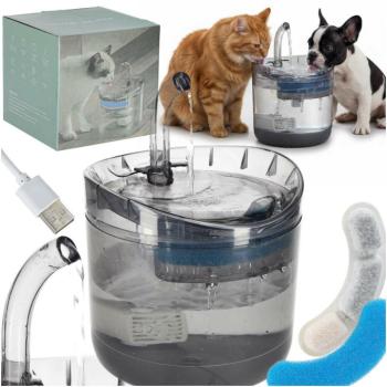 Ivókút kutyának macskának automata USB itató 1,8l tisztító szűrő kép