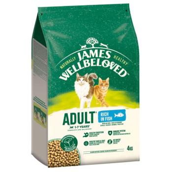 4kg James Wellbeloved Adult Cat Hypoallergenic hal & rizs, száraz macskatáp kép