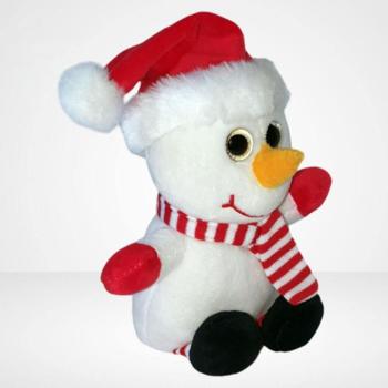 JK Hóember X-Mas, karácsonyi plüss sípoló játék kutyáknak 15cm kép