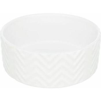Kerámia tál 1,6 l/20 cm bordázott, matt, fehér (25025)