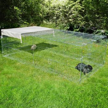 Kerbl Pet kifutó - négyszögletű, rácstetővel, szökésgátlóval 200x100x60cm, kisállatoknak kép